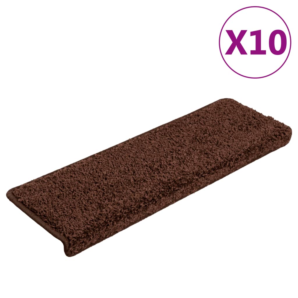 Vidaxl trapmatten 10 st 65x21x4 cm bruin