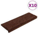 Vidaxl trapmatten 10 st 65x21x4 cm bruin