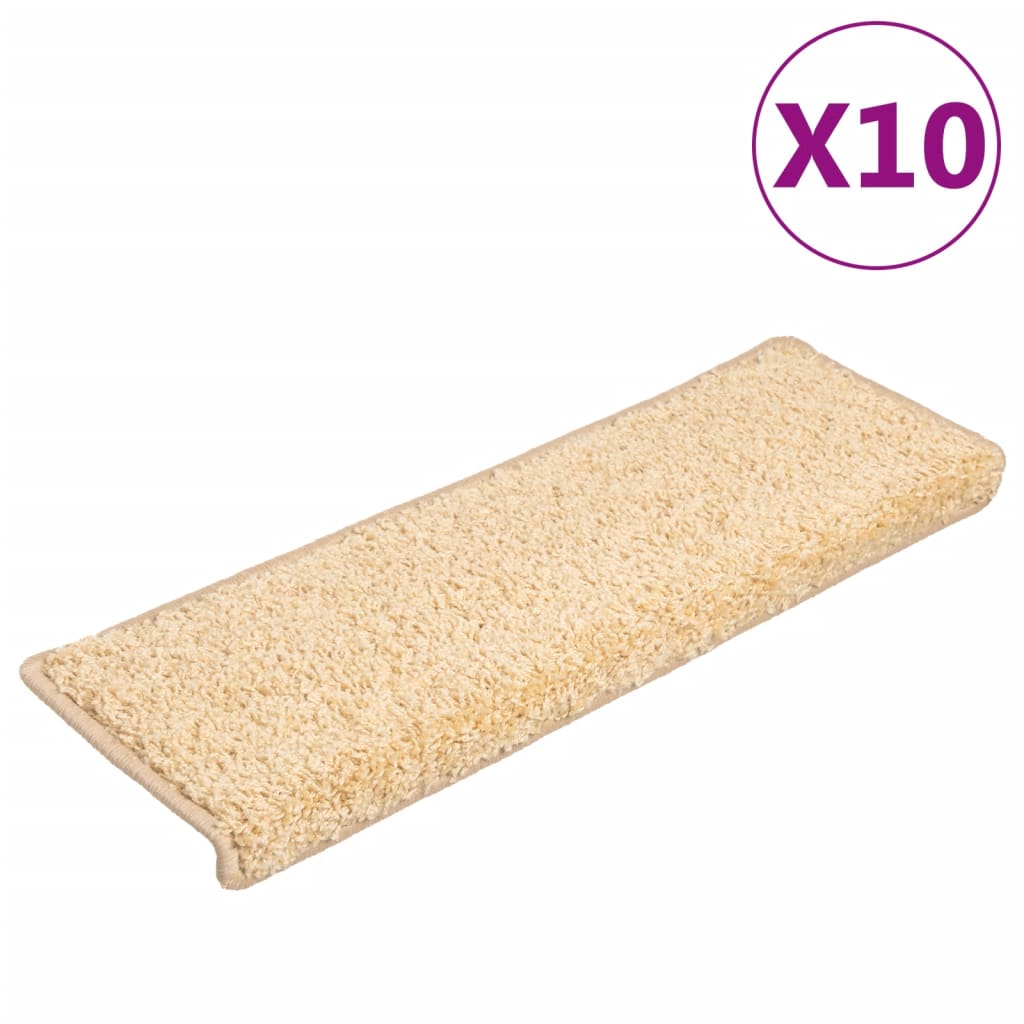 Vidaxl stair mats 10 st 65x21x4 cm brown