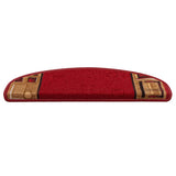 VidaXL tapis d'escalier auto-adhésifs 10 pcs 65x21x4 cm rouge