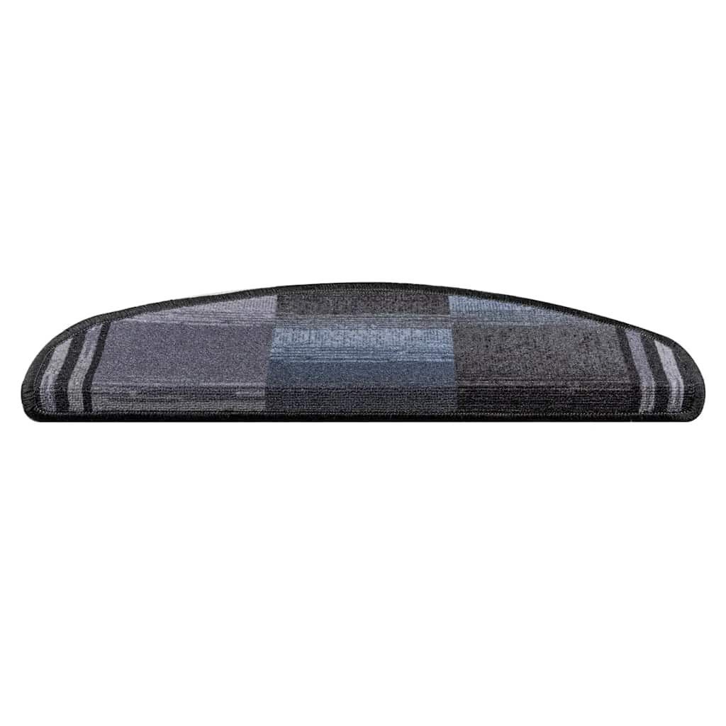 VidaXL tapis d'escalier auto-adhésifs 5 pcs 65x21x4 cm noir et gris