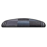 VidaXL tapis d'escalier auto-adhésifs 10 pcs 65x21x4 cm noir et gris