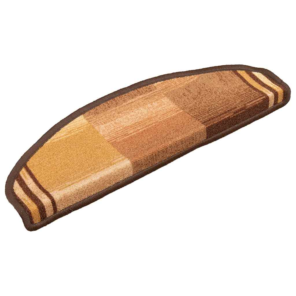 VidaXL tapis d'escalier auto-adhésifs 10 pcs 65x21x4 cm marron