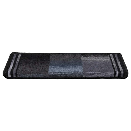 VidaXL tapis d'escalier auto-adhésifs 10 pcs 65x21x4 cm noir et gris