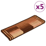 Vidaxl trapmatten zelfklevend 5 st 65x21x4 cm bruin