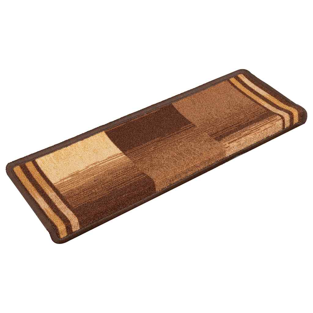 VidaXL tapis d'escalier auto-adhésifs 5 pcs 65x21x4 cm marron