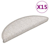 Vidaxl tappetini per autoadesivi 15 St sisal Look 56x17x3 cm Colore platina