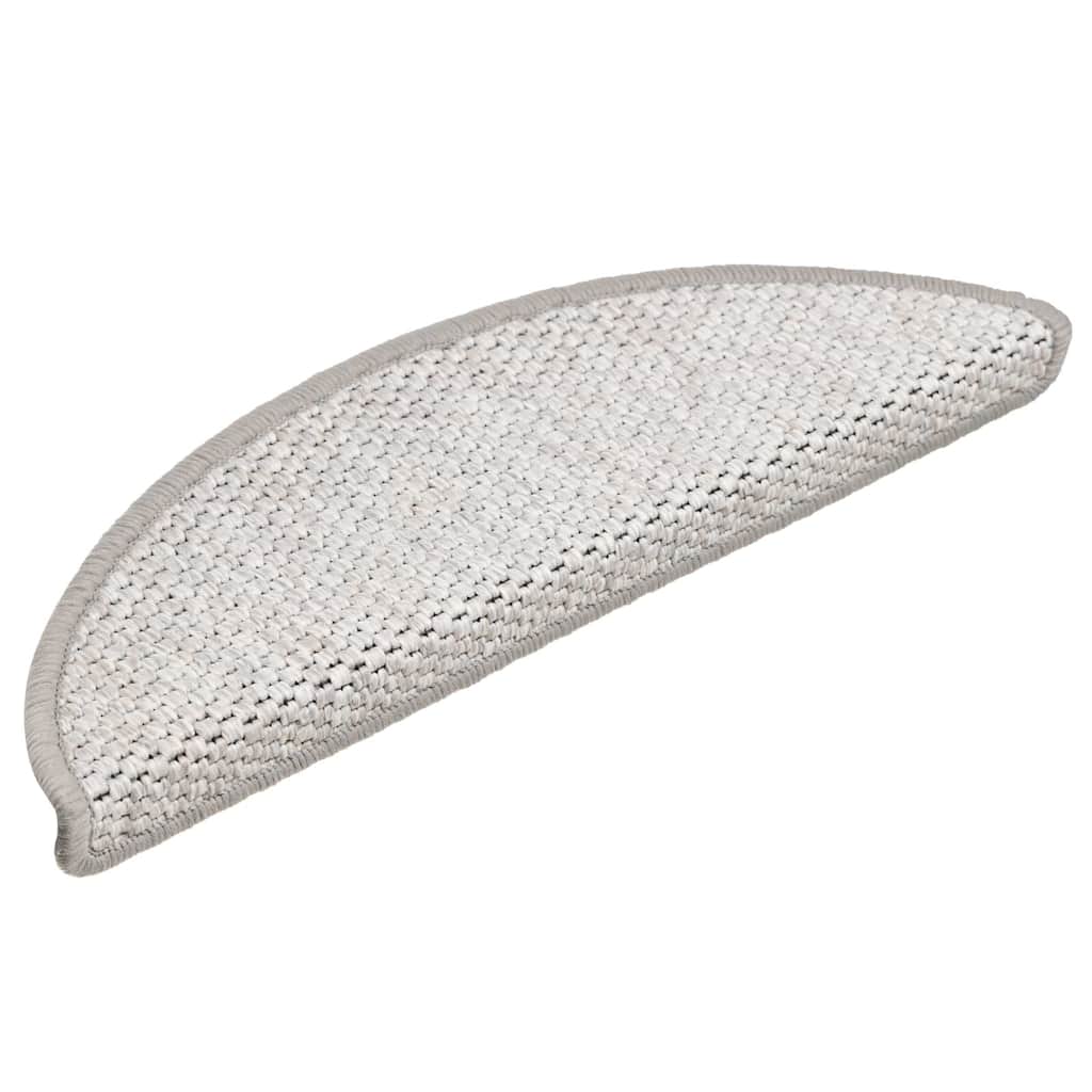Vidaxl Stair tapis auto-adhésifs 15 st sisal look 56x17x3 cm Couleur de platine