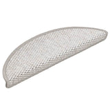 Vidaxl Stair tapis auto-adhésifs 15 st sisal look 56x17x3 cm Couleur de platine