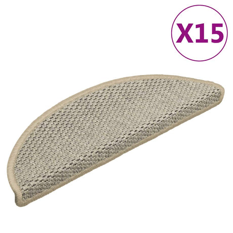 Vidaxl Stair tapis auto-adhésifs 15 st sisal look 56x17x3 cm vert clair
