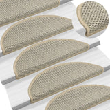 Vidaxl Stair Mats Selflezivni 15 St Sisal Look 56x17x3 cm svetlo zelena