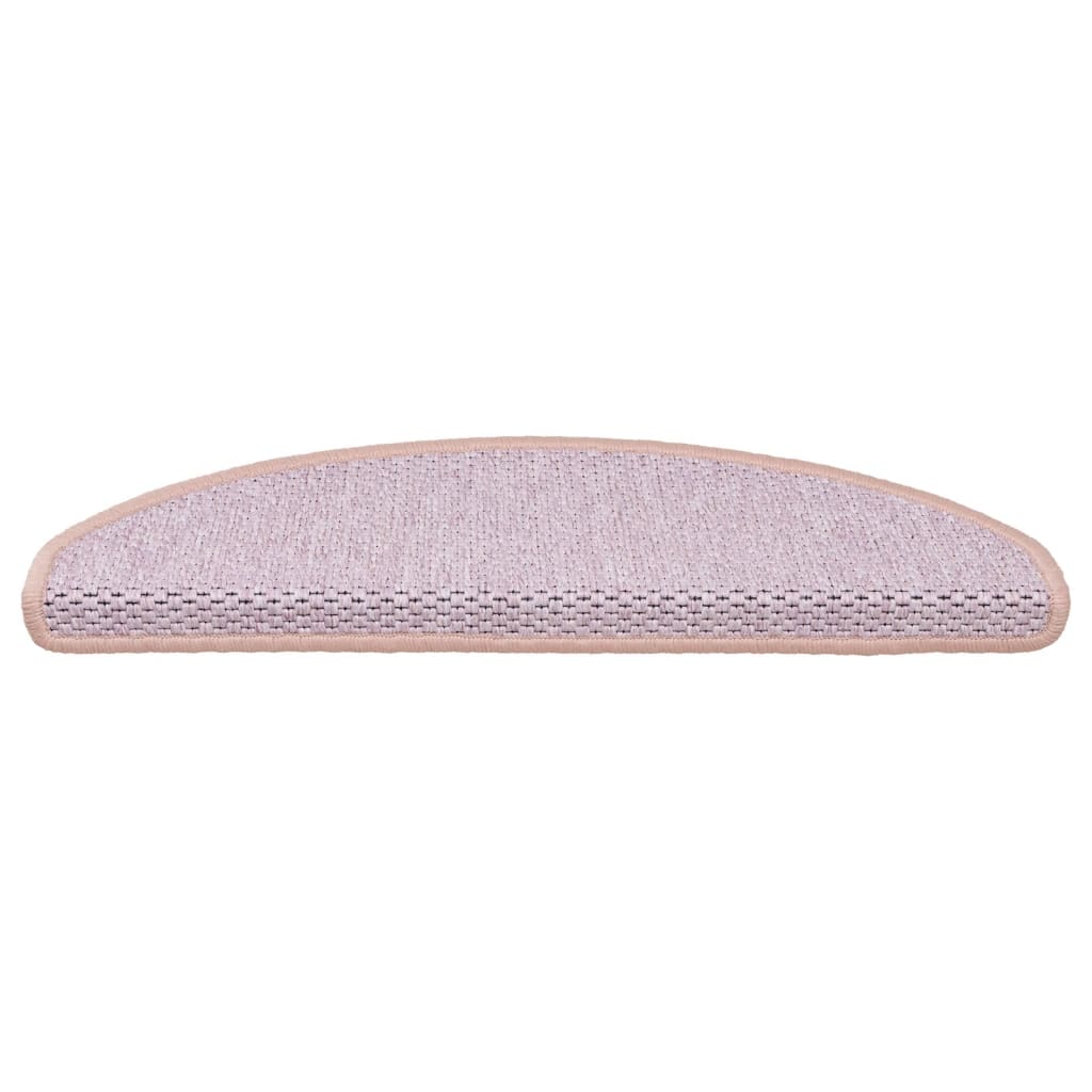 Vidaxl Stair tapis auto-adhésif 15 st sisal look 56x17x3 cm rose