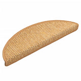 VidaXL Trapmatten zelfklevend 15 st sisal-look 56x17x3 cm sisalkleurig