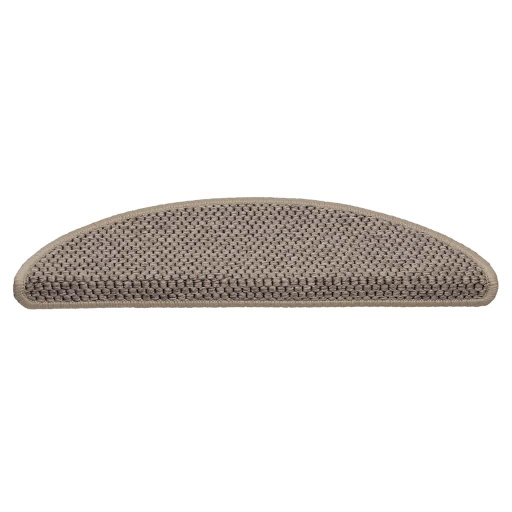 Vidaxl Stair tapis auto-adhésif 15 st sisal look 56x17x3 cm beige sombre