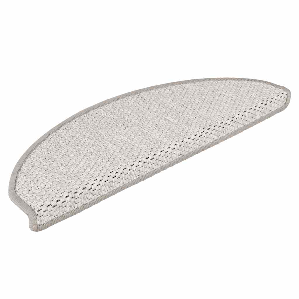 Vidaxl Stair tapis auto-adhésifs 15 st sisal look 65x21x4 cm Couleur de platine