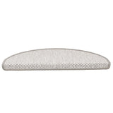 Vidaxl Stair tapis auto-adhésifs 15 st sisal look 65x21x4 cm Couleur de platine