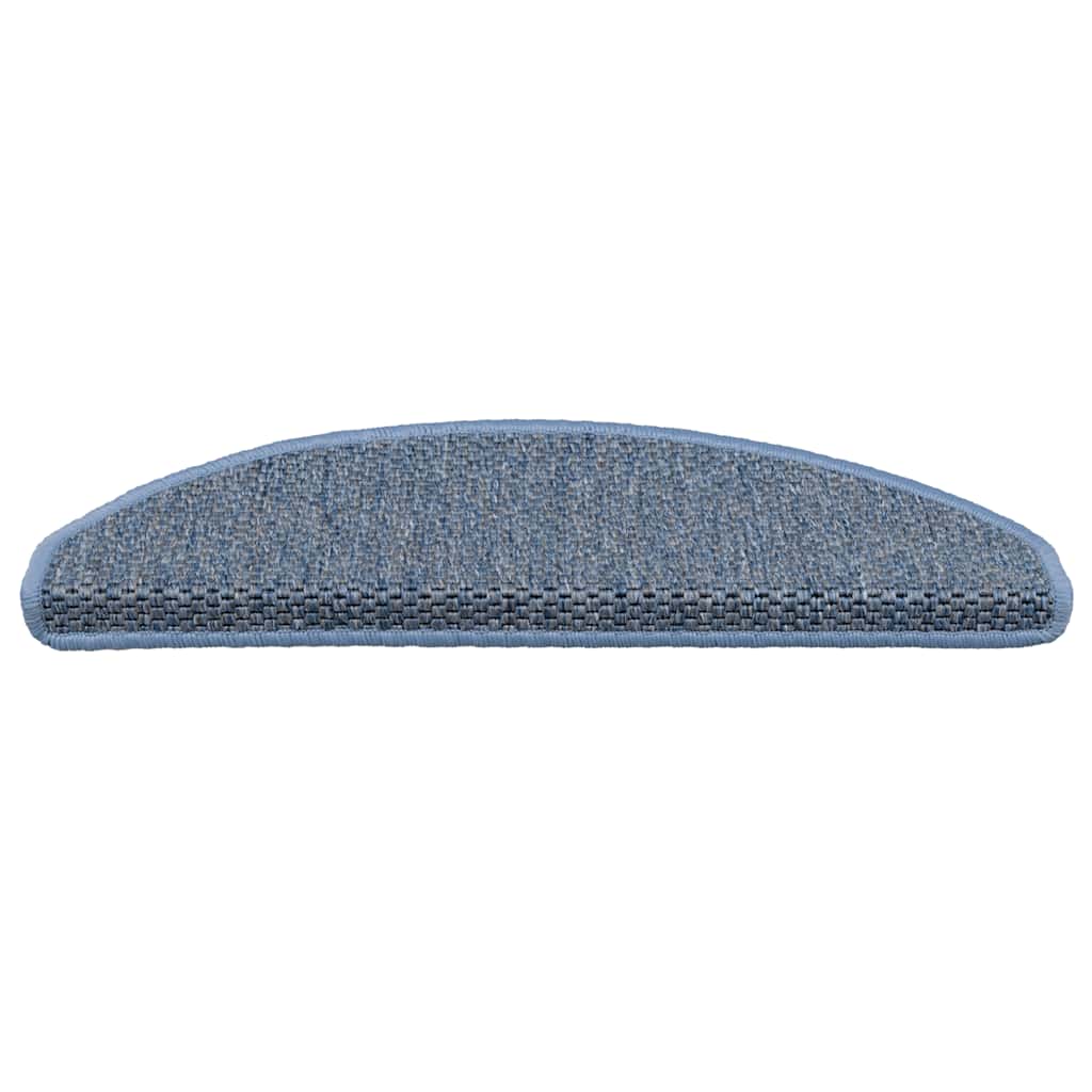 Vidaxl Stair tapis auto-adhésifs 15 st sisal look 65x21x4 cm bleu