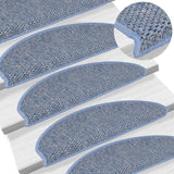 Vidaxl Stair Mats samodhezyjne 15 St Sisal Look 65x21x4 cm niebieski