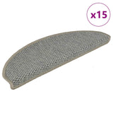 Vidaxl Stair Mats auto-adhésif 15 st sisal look 65x21x4 cm vert clair