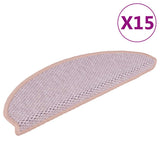 Vidaxl Stair Mats auto-adhésif 15 st sisal look 65x21x4 cm rose