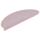 Vidaxl Stair Mats auto-adhésif 15 st sisal look 65x21x4 cm rose