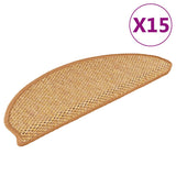 Vidaxl Stair tapis auto-adhésif 15 st sisal look 65x21x4 cm coloré sisal