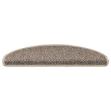 Vidaxl Stair tapis auto-adhésif 15 st sisal look 65x21x4 cm beige sombre