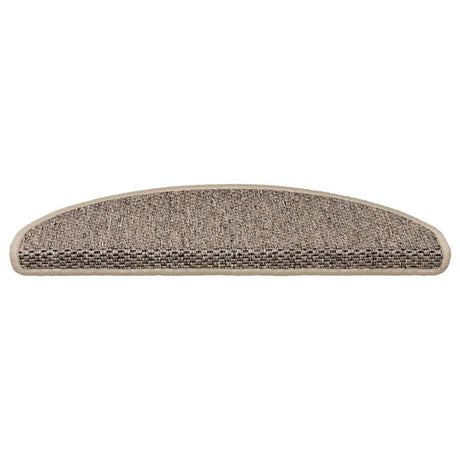Vidaxl Stair tapis auto-adhésif 15 st sisal look 65x21x4 cm beige sombre