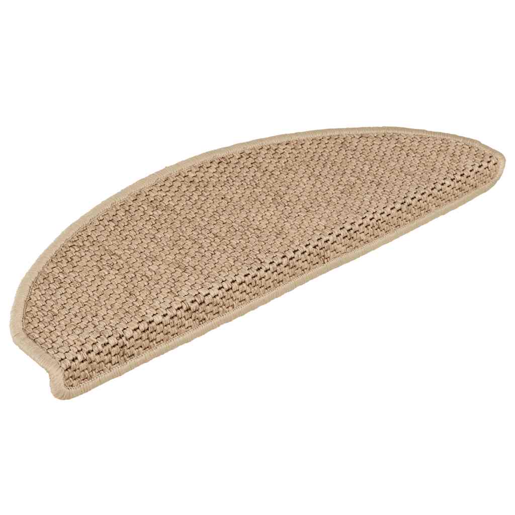 Vidaxl Stair tapis auto-adhésif 15 st sisal look 65x21x4 cm couleur sable