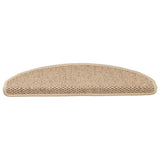 Vidaxl Stair tapis auto-adhésif 15 st sisal look 65x21x4 cm couleur sable