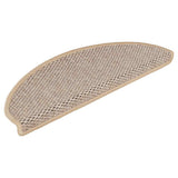 Vidaxl Stair tapis auto-adhésifs 15 st sisal look 65x21x4 cm beige clair