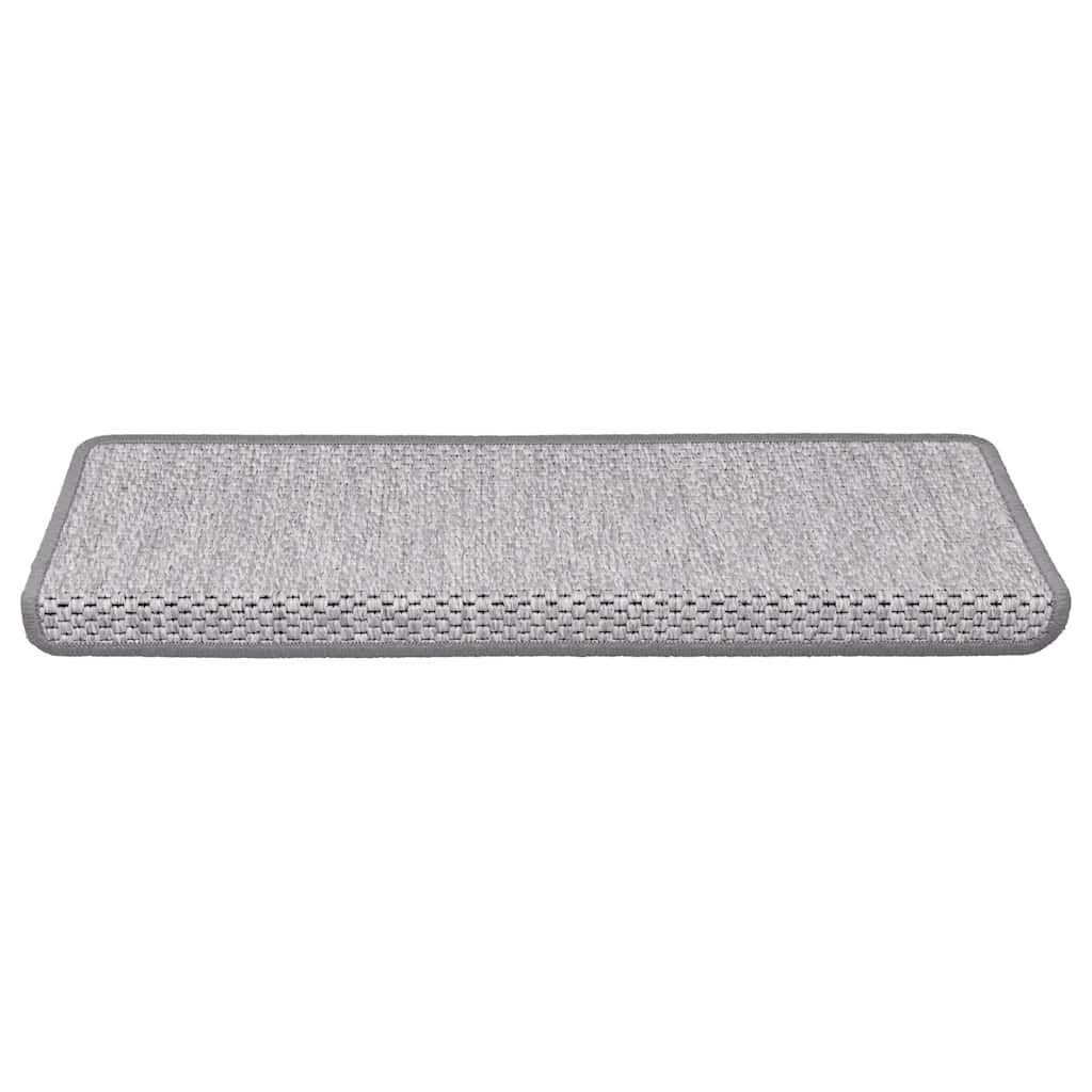 Vidaxl tappetini per autoadesivi 15 St sisal Look 65x21x4 cm Colore platina