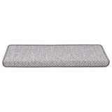 Vidaxl Stair tapis auto-adhésifs 15 st sisal look 65x21x4 cm Couleur de platine