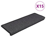 Vidaxl Staircases Self-adhesive 15st Sisal look 65x21x4cm Anthracite color