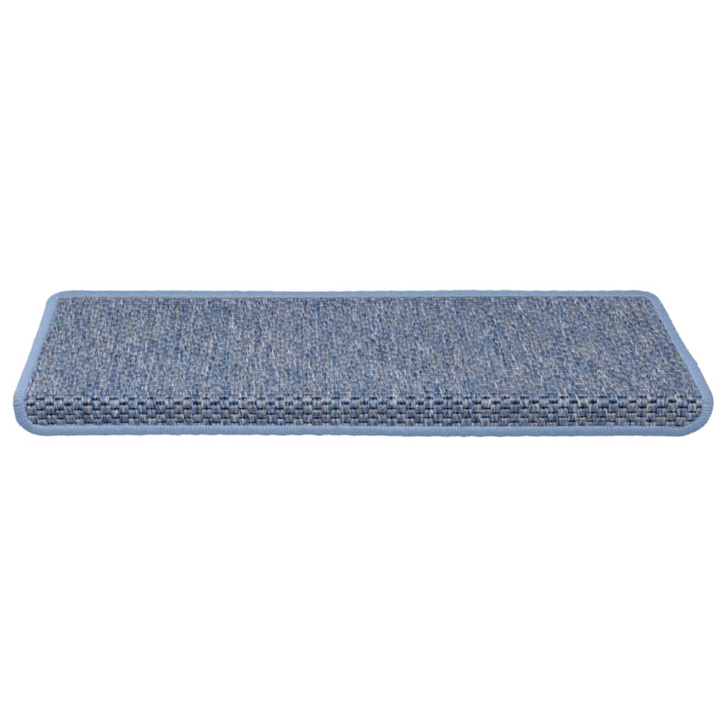 Esteras de escalera de Vidaxl autoadhesivas 15 SISAL SISAL 65X21X4 CM AZUL