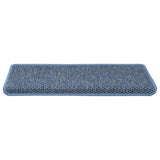 Vidaxl Stair tapis auto-adhésifs 15 st sisal look 65x21x4 cm bleu