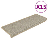 Vidaxl Staicases auto-adhésif 15 st sisal look 65x21x4 cm vert