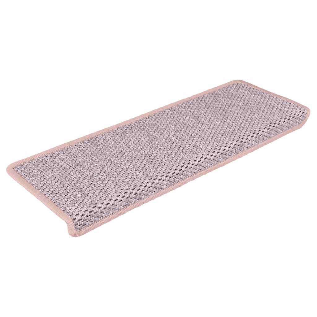 Vidaxl tappetini per autoadesivi 15 St sisal look 65x21x4 cm rosa