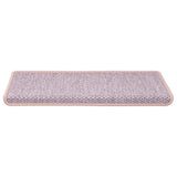 Vidaxl Stair Mats auto-adhésif 15 st sisal look 65x21x4 cm rose