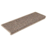 Vidaxl Stair tapis auto-adhésif 15 st sisal look 65x21x4 cm beige sombre