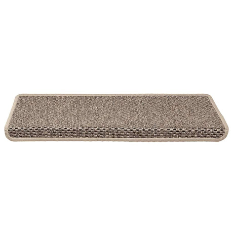 Vidaxl Stair tapis auto-adhésif 15 st sisal look 65x21x4 cm beige sombre