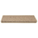 Vidaxl Stair tapis auto-adhésif 15 st sisal look 65x21x4 cm couleur sable