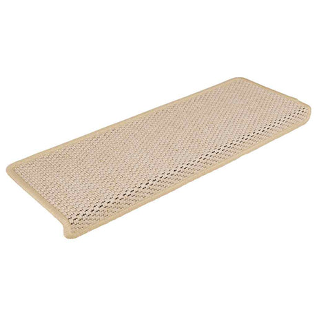 VidaXL tapis d'escalier auto-adhésif 15 pcs aspect sisal 65x21x4 cm berbère