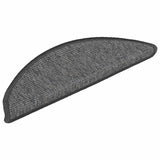 Vidaxx tapis d'escalier 15 pcs 56x17x3 cm beige et gris semi-circulaire