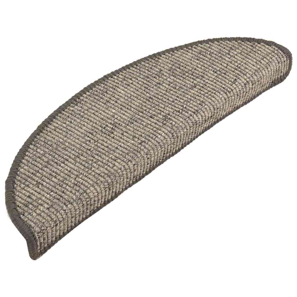 Vidaxl Stair Mats Self -fast 15 st 56x17x3 cm beige og grå