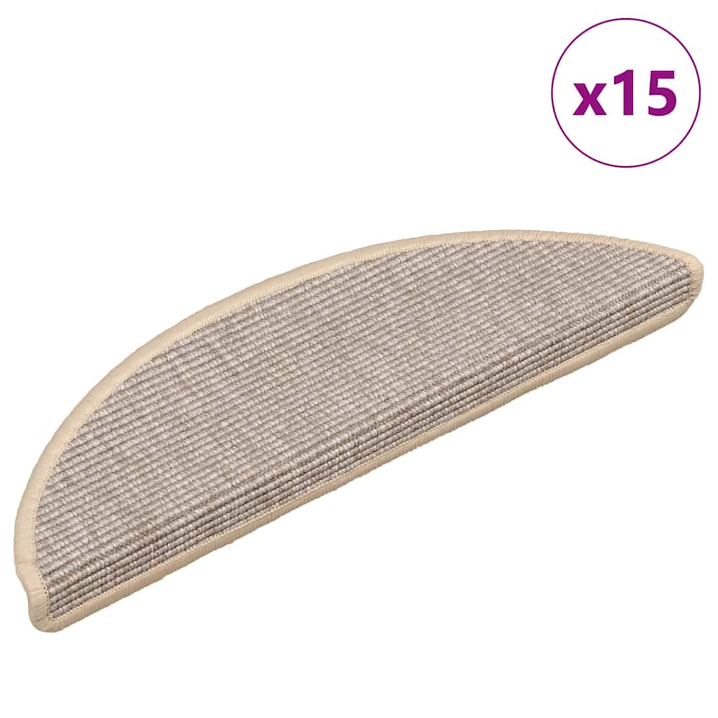Mattes d'escalier Vidaxl 15 st 56x17x3 cm Hémisphère d'argent