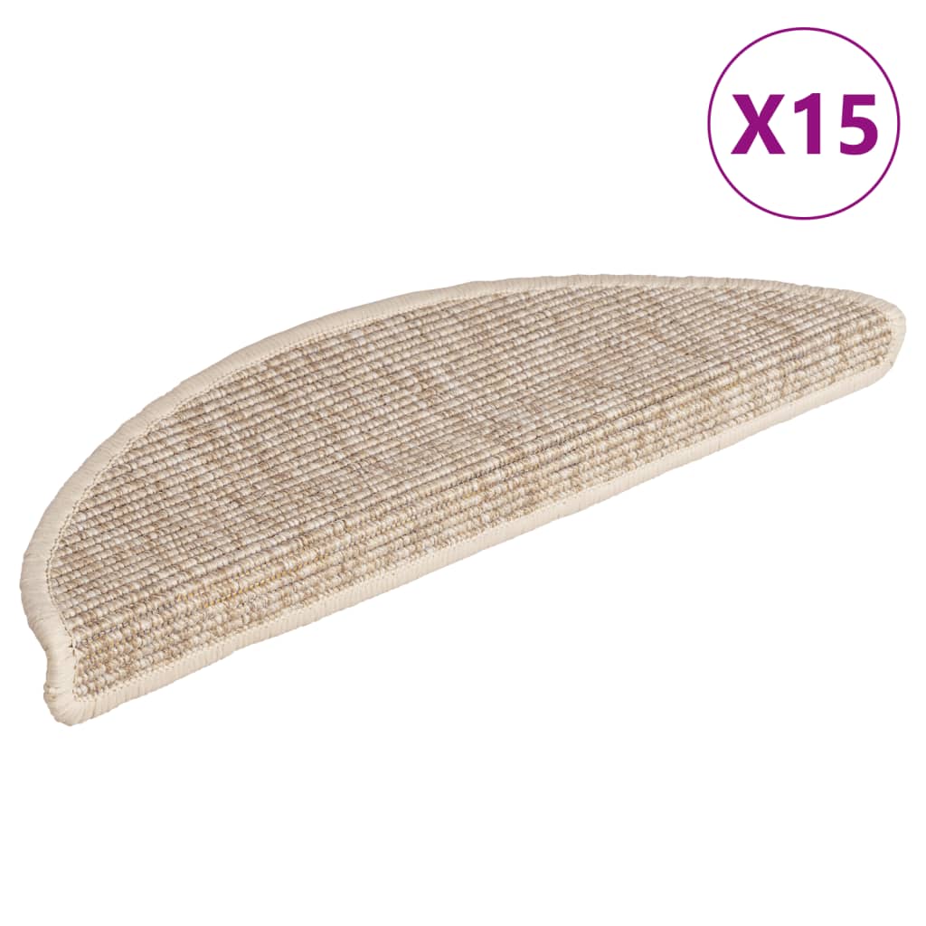 Vidaxl Schody Maty Self -adhezyjne 15 ST 56X17X3 CM BEIGE