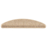 Vidaxl Mat à escalier auto-adhésif 15 ST 56x17x3 cm beige clair