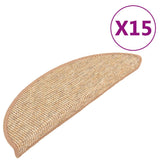 Vidaxl trappematter selv -dihivende 15 st 56x17x3 cm lysebrun