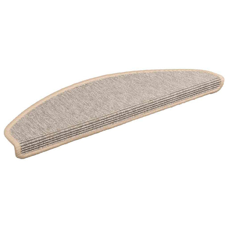 Vidaxx tapis d'escalier 15 pcs 65x21x4 cm argent semi-circulaire grand